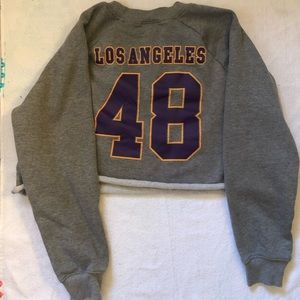LA Lakers crop sweater
